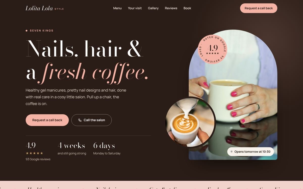 Lolita Lola Style website on desktop