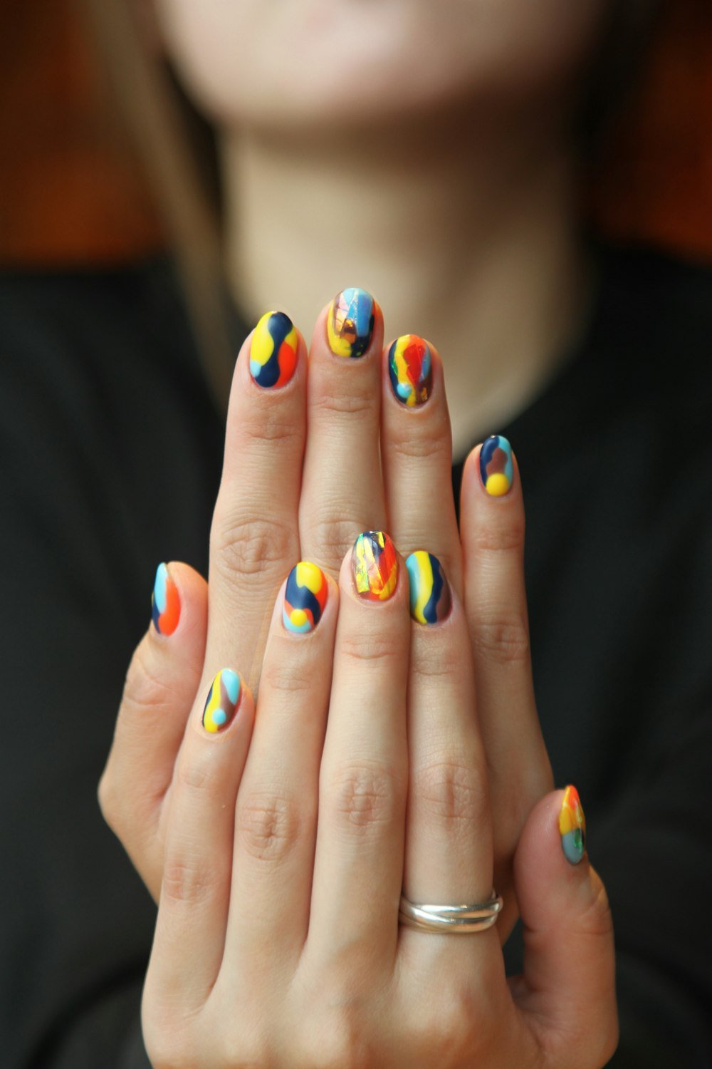 Rainbow nail art