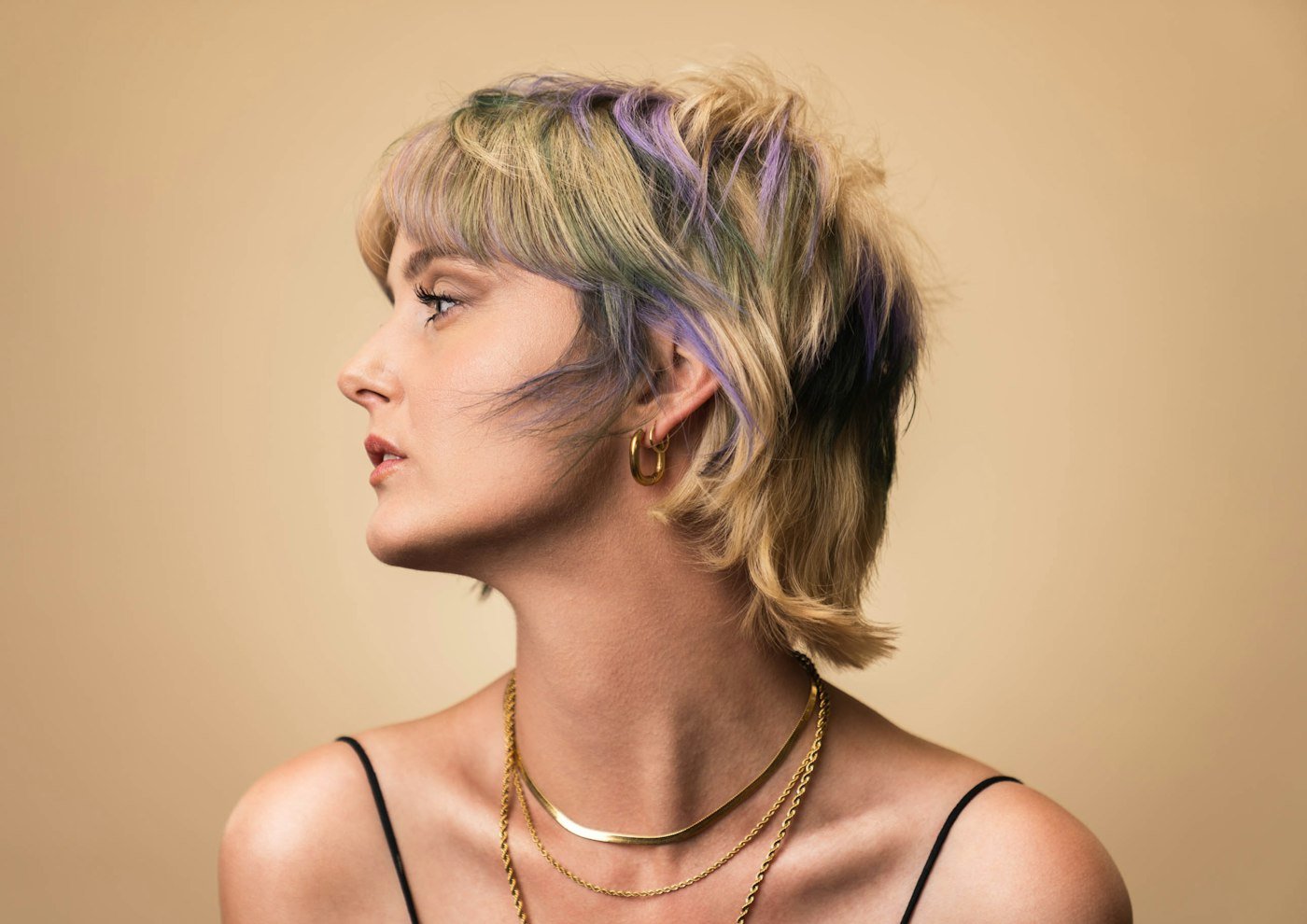 Woman with a short, textured haircut