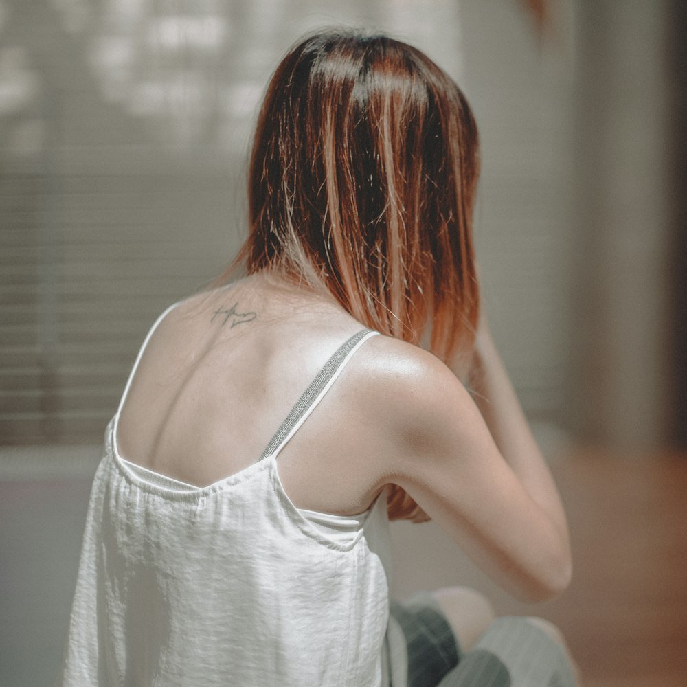 Long hair with soft caramel balayage